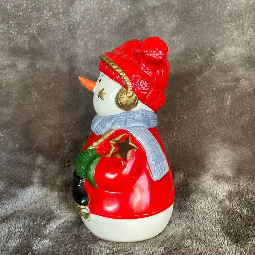 Snowman Tea Light Candle Holder 6